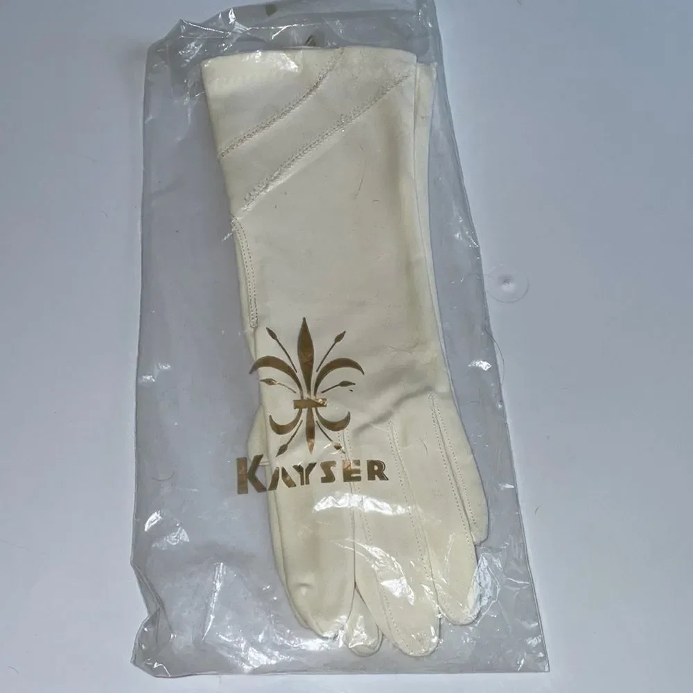 Vtg new in‎ packaging Kayser white nylon gloves